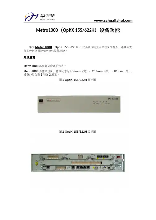 Metro1000(OptiX 155622H)设备功能
