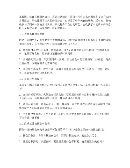 四菜一汤的实践心得体会