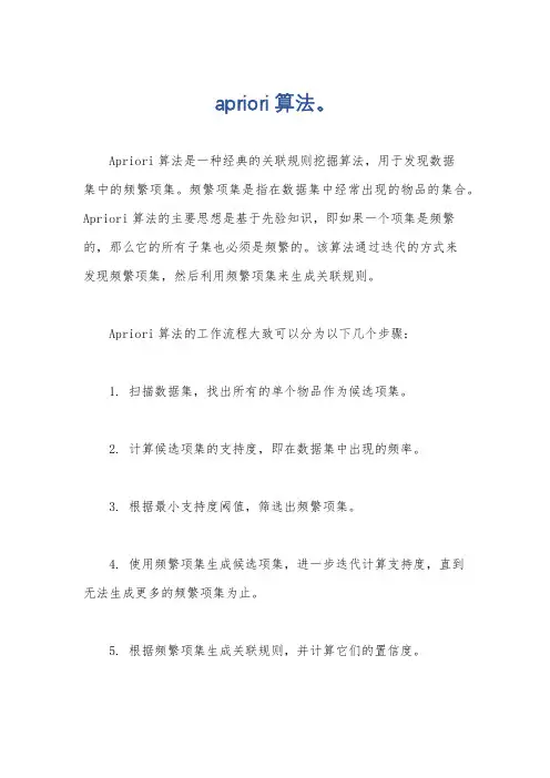 apriori算法。