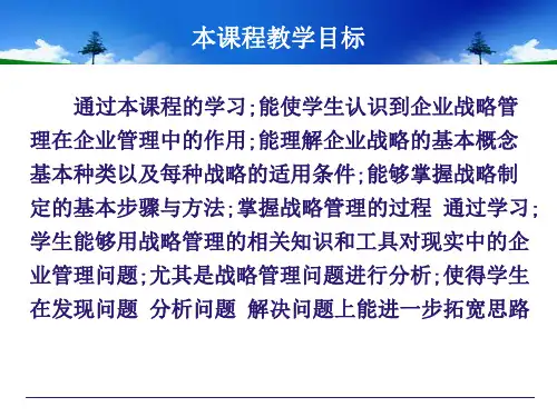 企业战略管理概论