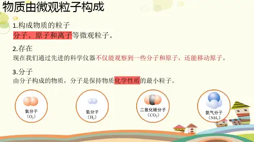 【知识解析】物质由微观粒子构成-完整版课件