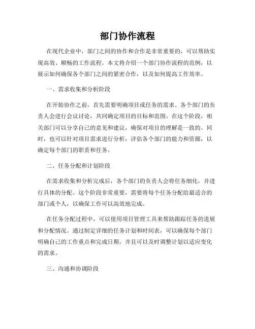 部门协作流程