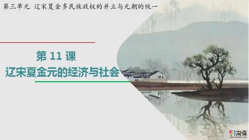 课件3：第11课 辽宋夏金元的经济与社会