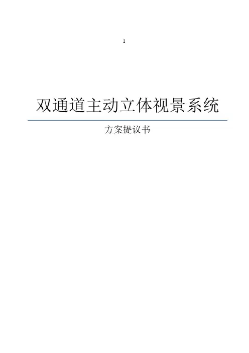 双通道视景系统专项方案