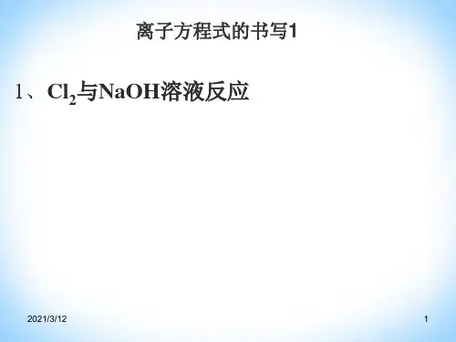 高考必考的离子方程式的书写PPT课件