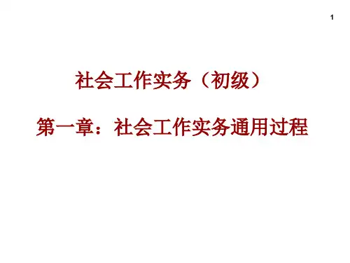 社会工作实务(初级)讲义课件全套