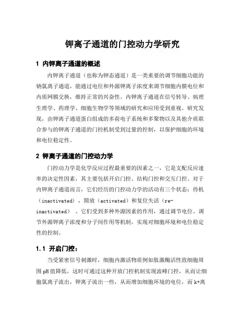 钾离子通道的门控动力学研究