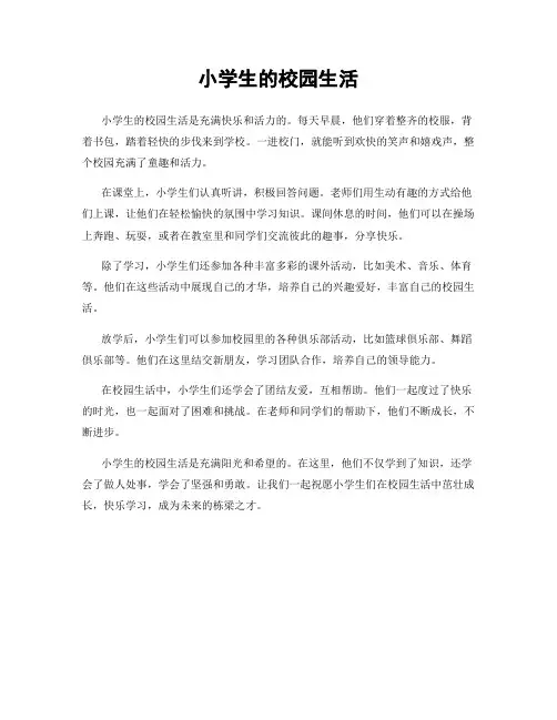 小学生的校园生活