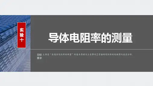 第十章 实验十 导体电阻率的测量