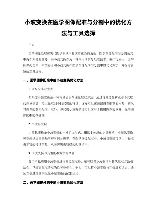 小波变换在医学图像配准与分割中的优化方法与工具选择