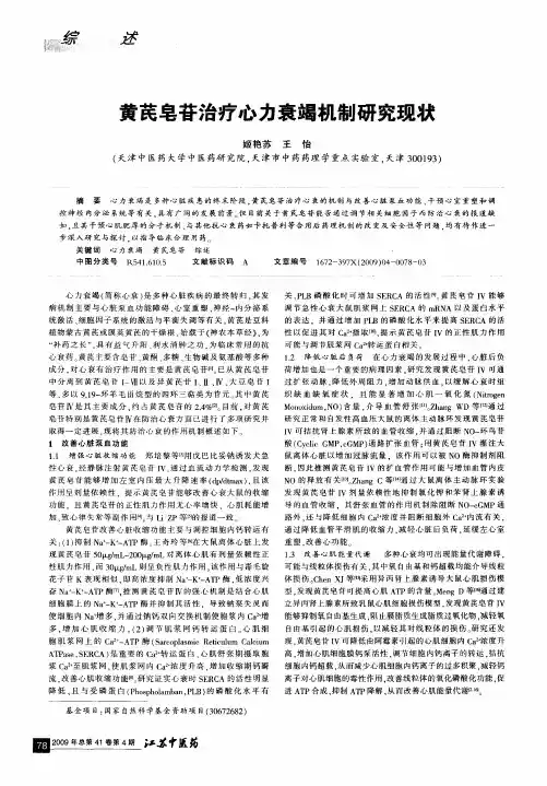 黄芪皂苷治疗心力衰竭机制研究现状