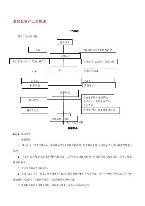 琉璃瓦施工工艺流程及操作要点