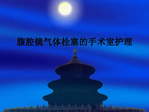 腹腔镜气体栓塞的手术室护理ppt课件
