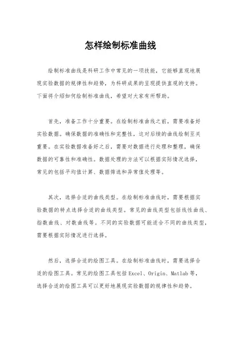 怎样绘制标准曲线