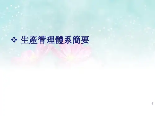 生产管理体系简要