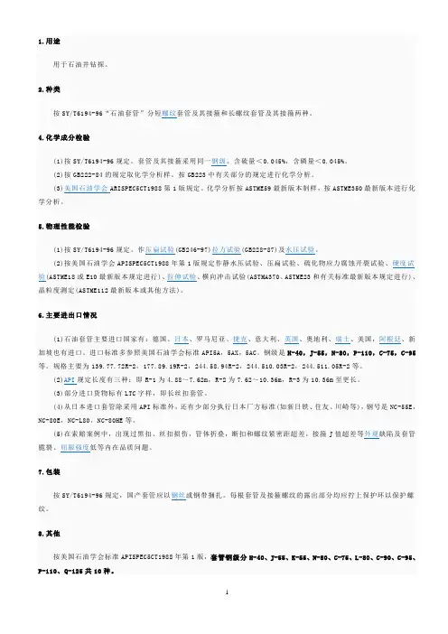 (完整word版)石油套管规格表