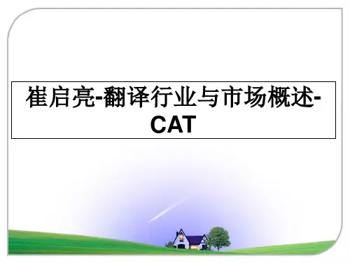 最新崔启亮-翻译行业与市场概述-CATppt课件
