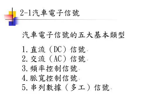 汽车电子信号与基本波形分析