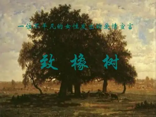 《致橡树》PPT课件