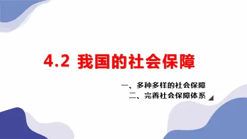 我国的社会保障(课件)高一政治(统编版必修2) (2)