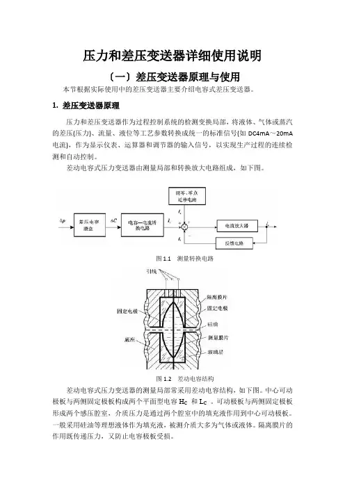 压力和差压变送器详细详解使用说明书e