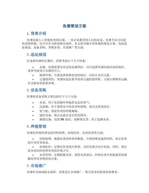 鱼塘策划方案