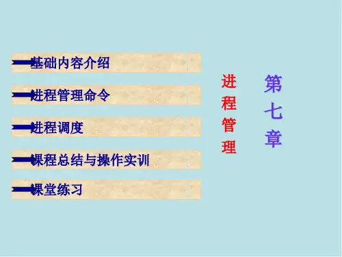 Linux 系统第7章 进程管理
