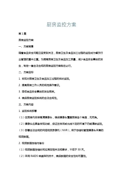 厨房监控方案