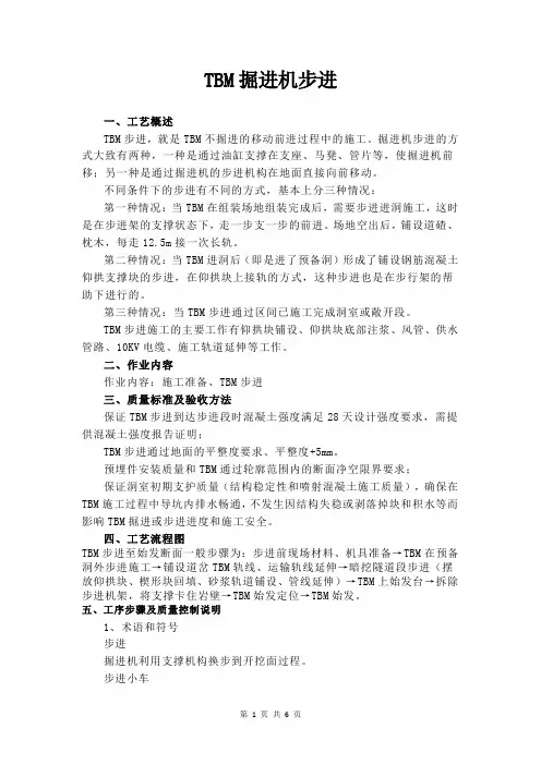 TBM掘进机步进