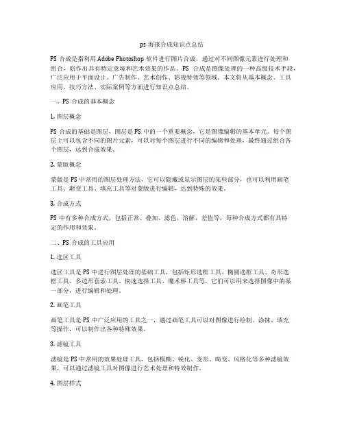 ps海报合成知识点总结