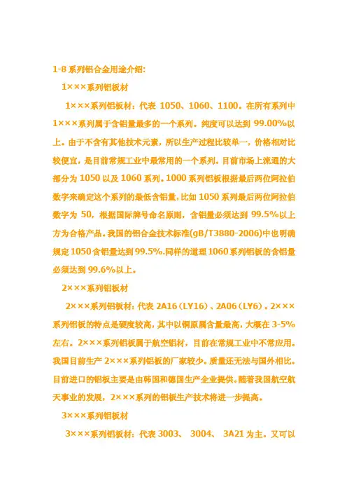 铝合金牌号（板材）