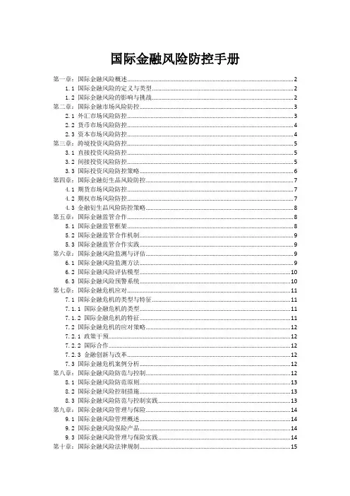 国际金融风险防控手册