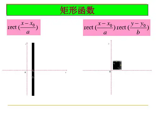 信息光学常用函数傅立叶变换相关卷积线性系统二维光场