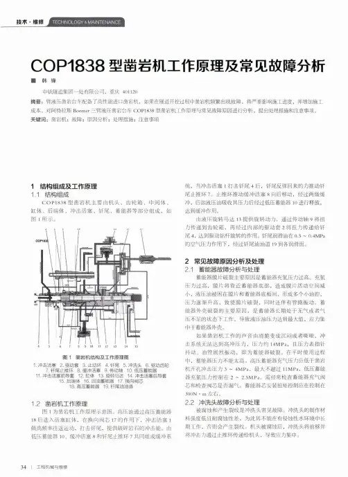COP1838型凿岩机工作原理及常见故障分析