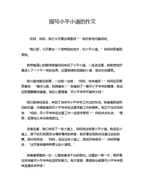描写小平小道的作文
