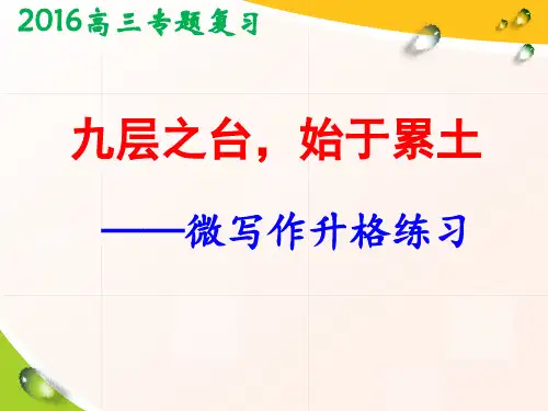 2016届微写作复习指导 课