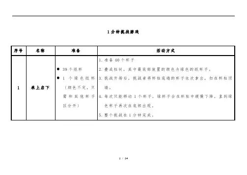 1分钟挑战游戏