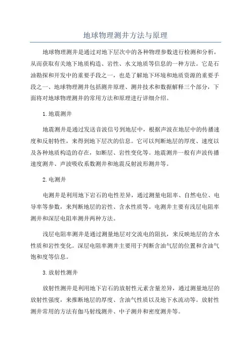 地球物理测井方法与原理
