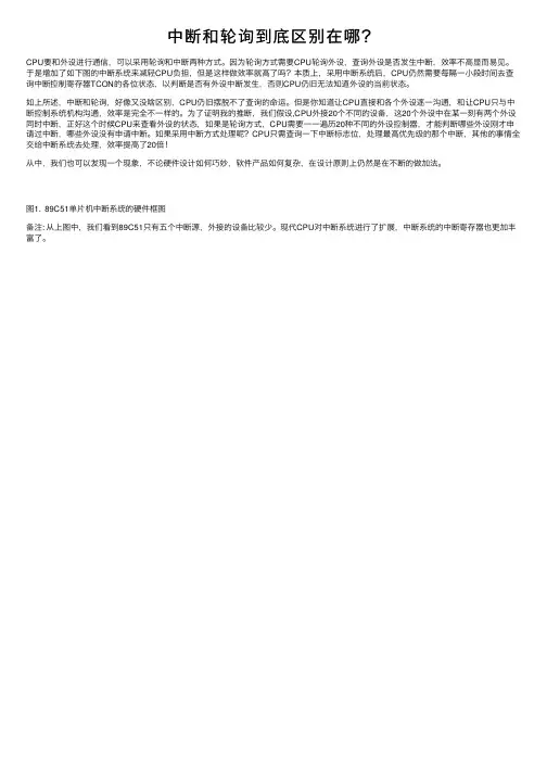 中断和轮询到底区别在哪？