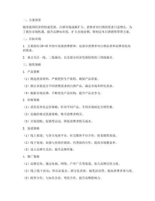 白酒销售带货方案