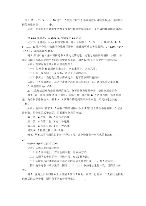 排列组合高考专项练习题
