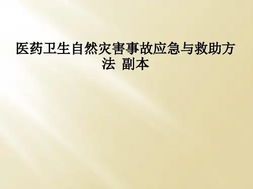 医药卫生自然灾害事故应急与救助方法  副本