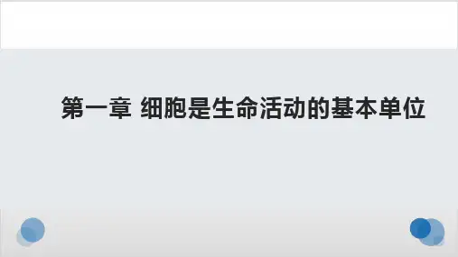 中考复习-细胞是生命活动的基本单位复习PPT优秀课件
