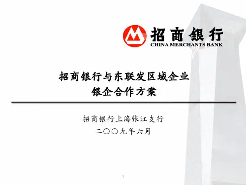 招商银行银企合作方案ppt课件