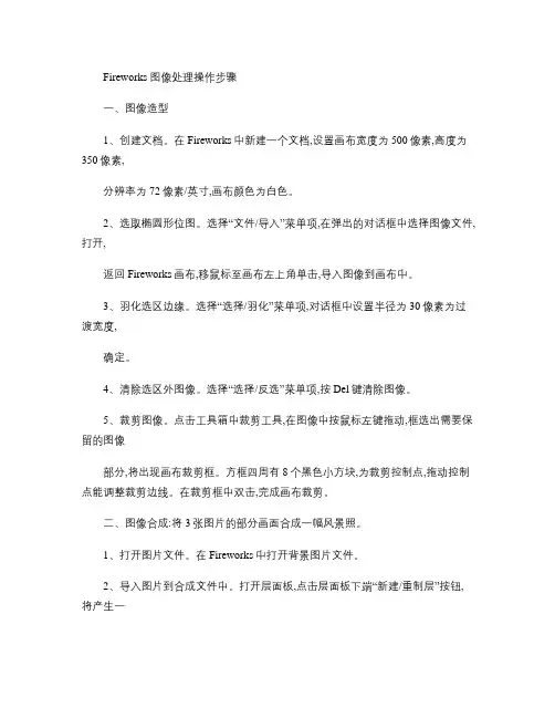 Fireworks图像处理操作步骤(精)