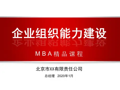 全面的企业组织能力建设(标准课件)