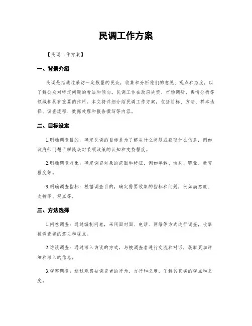 民调工作方案