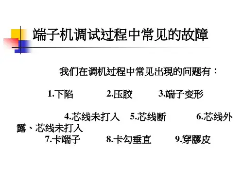 端子机调试过程常见的故障
