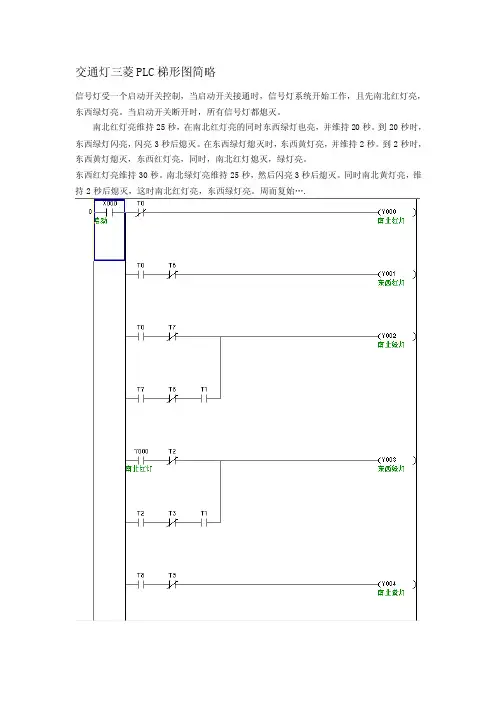 交通灯三菱PLC梯形图简略