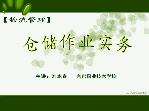 《仓储作业实务》PPT课件